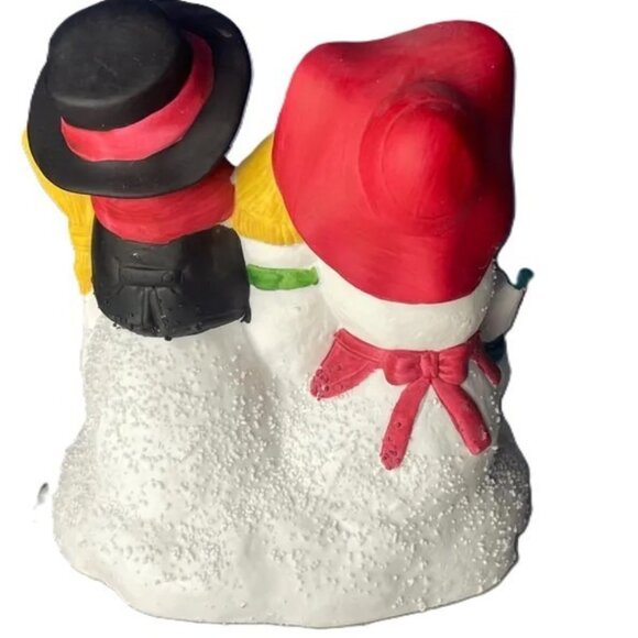 Vtg Snowman Wind Up Musical Figurine Porcelain Plays White Christmas New - Picture 6 of 8